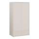 Garderobeskap BREATH - 108x195 cm - beige sand - 2 dører - 2 skuffer - avrundede kanter
