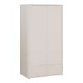 Garderobeskap BREATH - 108x195 cm - beige sand - 2 dører - 2 skuffer - avrundede kanter