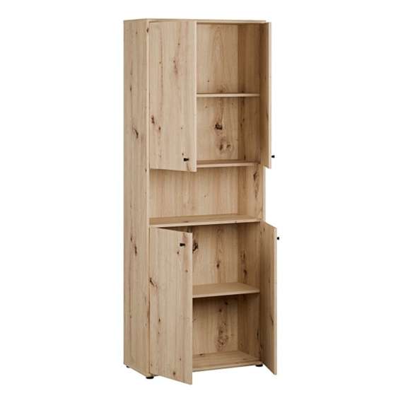 Reol med dører ARCHBOX - 74x197 cm - eik artisan - 4 dører