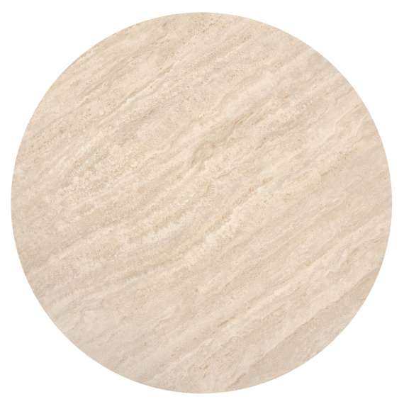 Sofabord Diavola Ø80 cm - valnøtt  - travertin