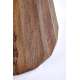 Sidebord Diavola Ø45 cm - valnøtt  - travertin