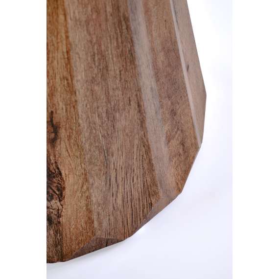 Sidebord Diavola Ø45 cm - valnøtt  - travertin