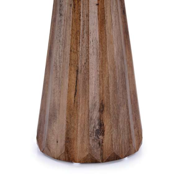 Sidebord Diavola Ø45 cm - valnøtt  - travertin