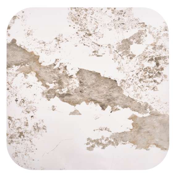 Sofabord Arakis 90x90 cm - med 4 puffer - valnøtt - marmor