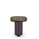 Sofabord CORDINA S - brun marmor imitasjon - brun understell