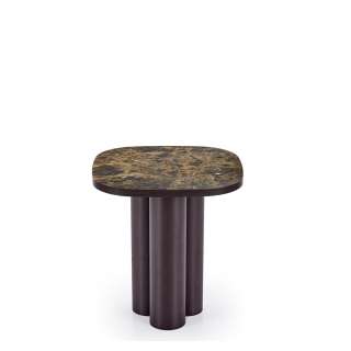 Sofabord CORDINA S - brun marmor imitasjon - brun understell