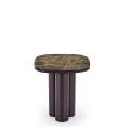 Sofabord CORDINA S - brun marmor imitasjon - brun understell
