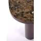 Sofabord CORDINA S - brun marmor imitasjon - brun understell
