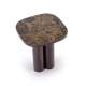 Sofabord CORDINA S - brun marmor imitasjon - brun understell