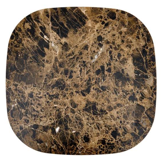 Sofabord CORDINA S - brun marmor imitasjon - brun understell