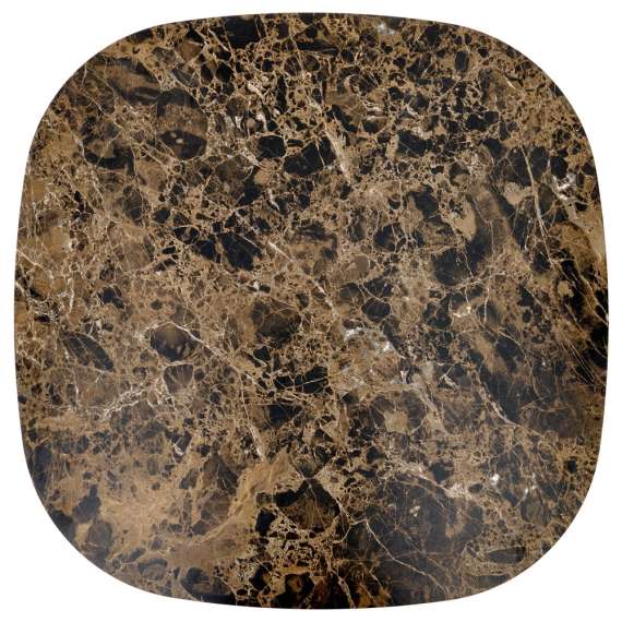 Sofabord CORDINA - brun marmor imitasjon - brun understell
