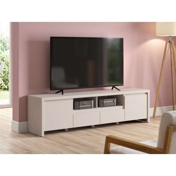 Tv-benk KASPIAN 182x49 cm - cashmere - 2 dører og 2 skuffer