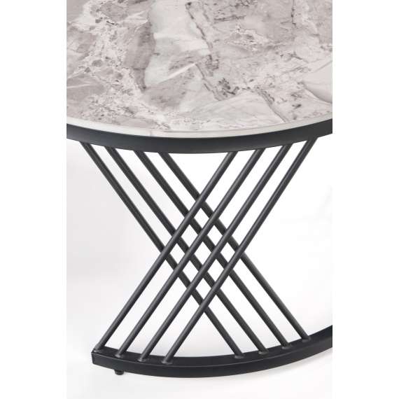 Bordsett Flamingo Ø80 og Ø60 cm - 2 stk - grå marmor