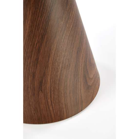 Sidebord Genesis Ø50 cm - valnøtt  - marmor