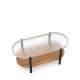Sofabord Kamala 110x54 cm - rillet glass - eik hylle