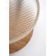 Sofabord Kamala 110x54 cm - rillet glass - eik hylle