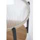 Sofabord Kamala Ø53 cm - rillet glass - eik hylle
