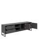 Tv-benk PHIL 176x52 cm - antrasitt - eik artisan spiler - 2 dører - 2 skuffer