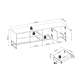 Tv-benk PHIL 176x52 cm - antrasitt - eik artisan spiler - 2 dører - 2 skuffer