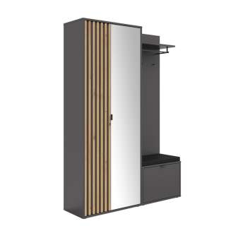 Entresett PHIL -135x198 cm - eik artisan - svart matt