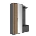 Entresett PHIL -135x198 cm - eik artisan - svart matt
