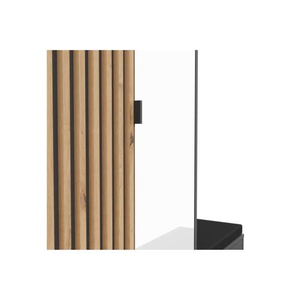 Entresett PHIL -135x198 cm - eik artisan - svart matt