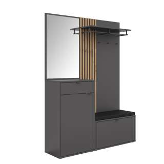 Entresett PHIL -144x198 cm - eik artisan - svart matt