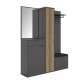 Entresett PHIL -156x198 cm - eik artisan - svart matt