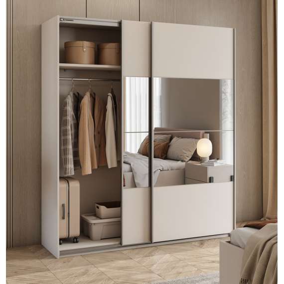 Garderobeskap Beta 180x210 - cashmere - speil