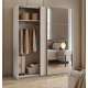 Garderobeskap Beta 180x210 - cashmere - speil