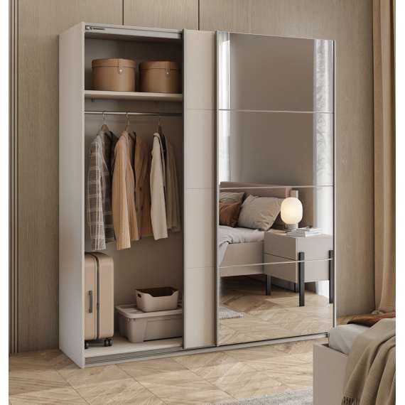 Garderobeskap Beta 180x210 - cashmere - speil