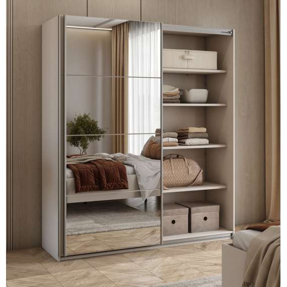 Garderobeskap Beta 180x210 - cashmere - speil