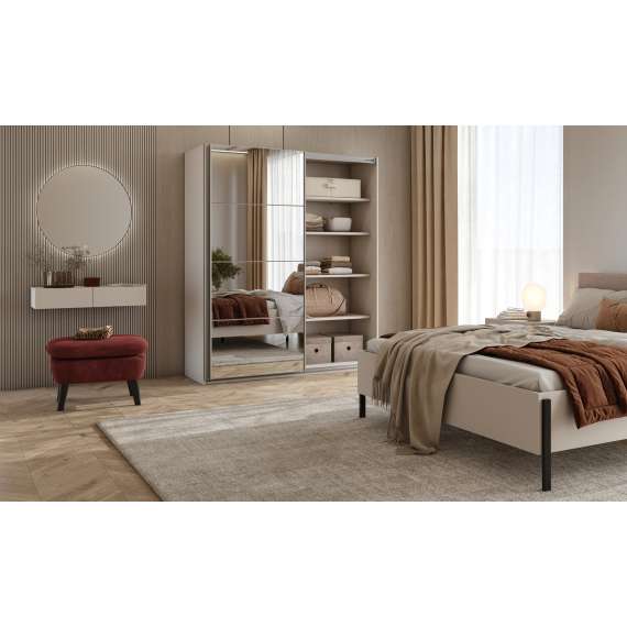 Garderobeskap Beta 180x210 - cashmere - speil