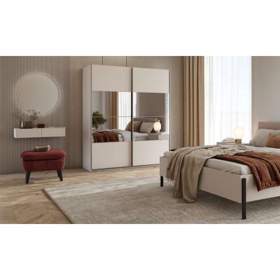 Garderobeskap Beta 180x210 - cashmere - speil