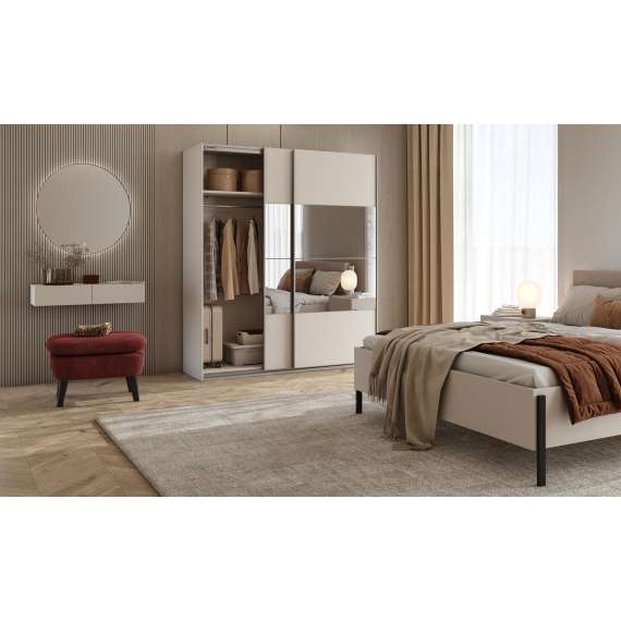 Garderobeskap Beta 180x210 - cashmere - speil