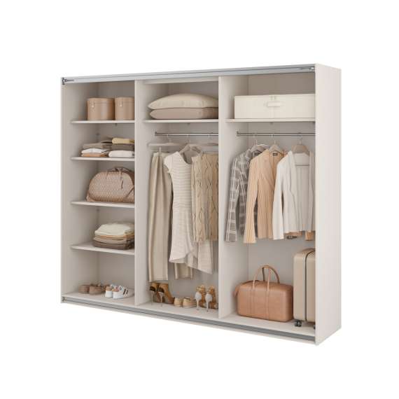 Garderobeskap Beta 250x210 - cashmere - speil