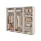 Garderobeskap Beta 250x210 - cashmere - speil