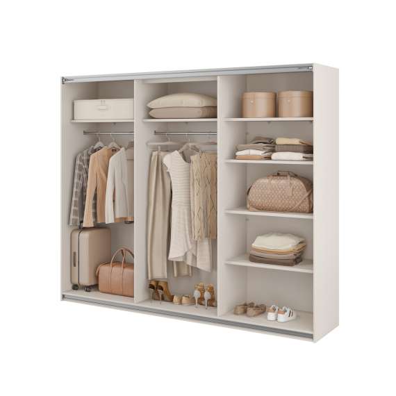 Garderobeskap Beta 250x210 - cashmere - speil