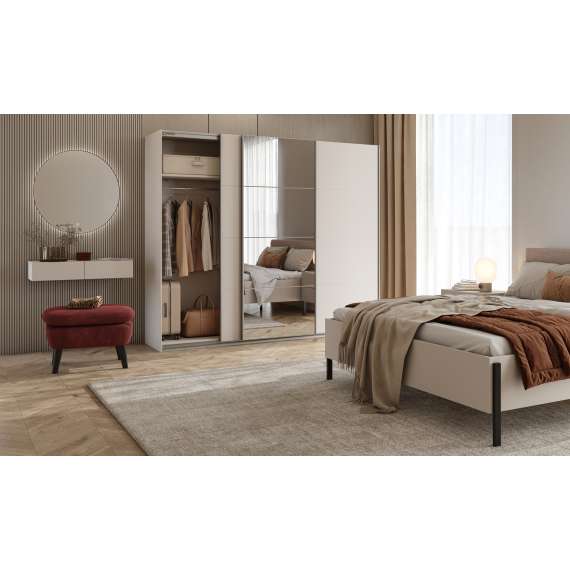 Garderobeskap Beta 250x210 - cashmere - speil