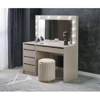 Sminkebord Hollywood 120x140 cm - cashmere - med speil