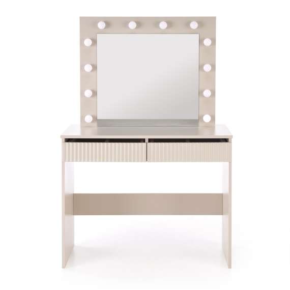Sminkebord Hollywood 94x140 cm - cashmere - med speil