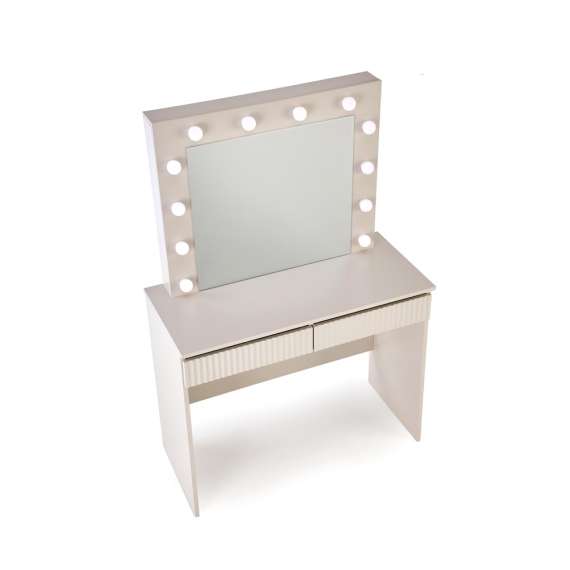 Sminkebord Hollywood 94x140 cm - cashmere - med speil