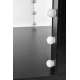 Sminkebord Hollywood 120x140 cm - sort matt - med speil