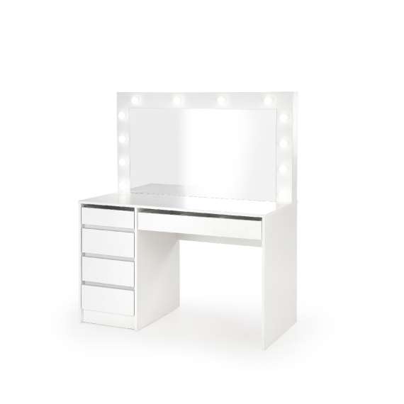 Sminkebord Hollywood 120x140 cm - hvit matt - med speil