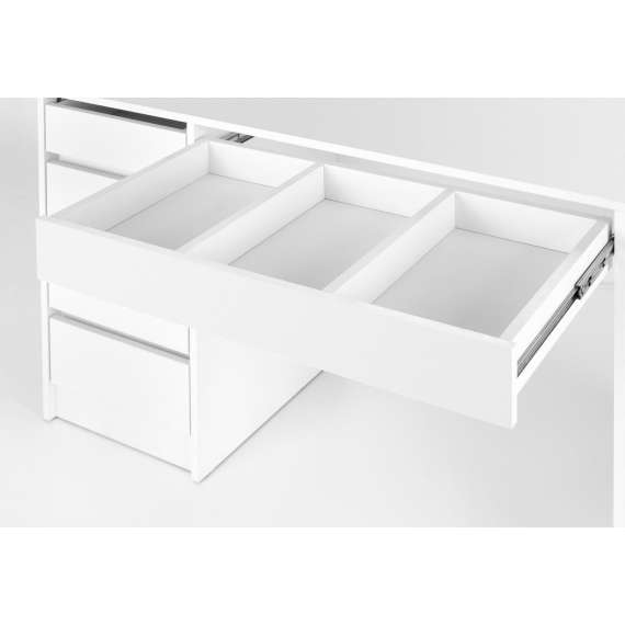 Sminkebord Hollywood 120x140 cm - hvit matt - med speil