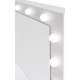 Sminkebord Hollywood 94x140 cm - hvit matt - med speil
