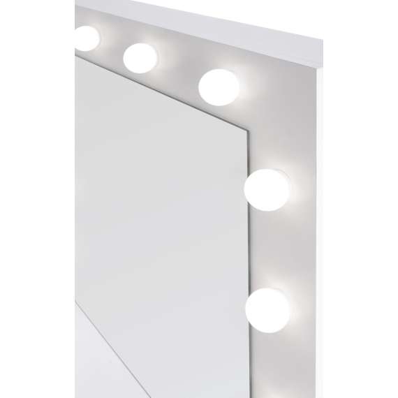 Sminkebord Hollywood 94x140 cm - hvit matt - med speil