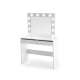 Sminkebord Hollywood 94x140 cm - hvit matt - med speil
