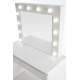Sminkebord Hollywood 94x140 cm - hvit matt - med speil