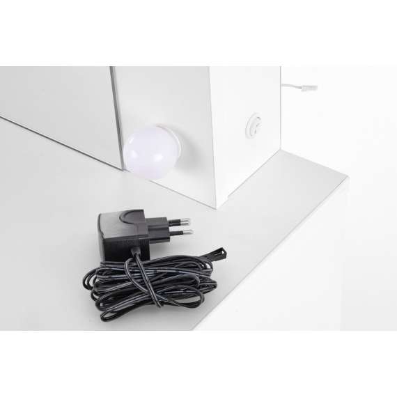 Sminkebord Hollywood 94x140 cm - hvit matt - med speil